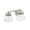 Z-Lite Vaughn 2 Light Vanity, Brushed Nickel And Clear Seedy 736-2V-BN - alternate 4